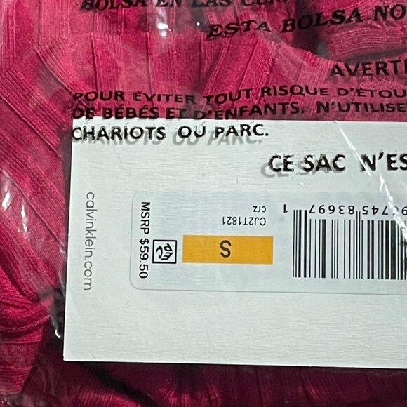 Calvin Klein Jeans Women's Long Sleeve Turtleneck Top - Cerise, Size S, New - Picture 8 of 8